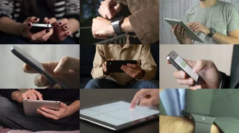 4K Multi Screen Technology Devices Being Used Stock Footage 47306597