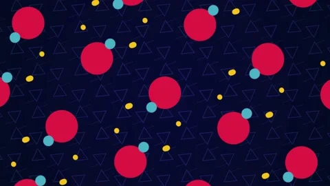 4K multicolor 3d rendering of abstract  geometric shapes pattern in flat style Stock Footage 138735834