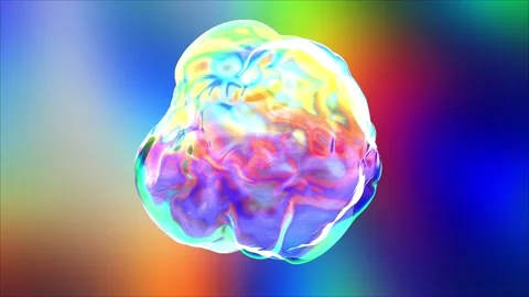 4k multicolor React Ball video, Fractal Sphere Motion Graphics video, bubble Video stock 259610782