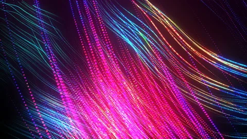 4K Multicolored seamless motion background. Glowing dots. Stock-Footage 116423088