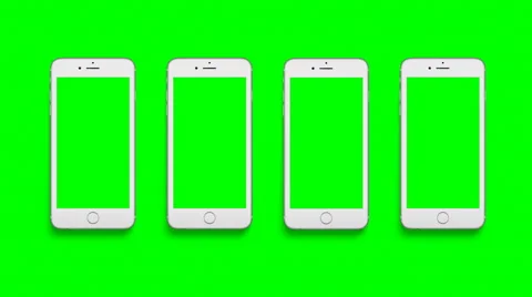 4k - Multiple iphone green screen Stock Footage 62533268