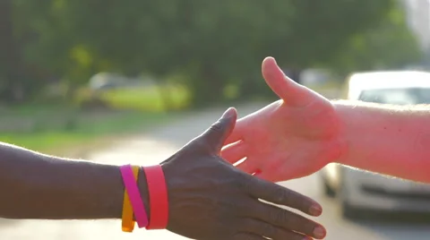 4K, Multy ethnic hand shake Stock Footage 53239755