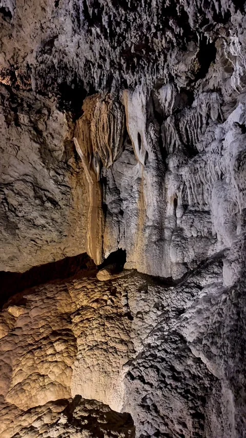 4K Natural Stalactite and Limestone Formations Inside Cave Okinawa, Japan Stock Footage 345375418