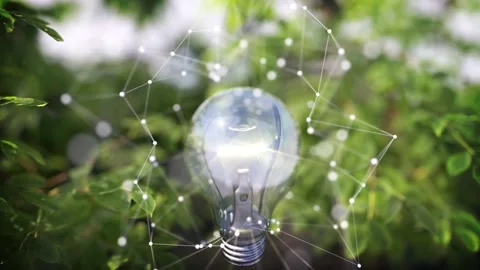 4k nature environment light bulb for climate protection ecology and green energy Vídeos de archivo 208653145