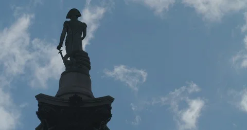 4K Nelsons Column close up 库存影片 111032873