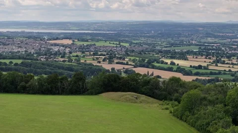 4K Neolithic Long Barrow Drone View Hetty Pegalr's Tump Stock Footage 249788589