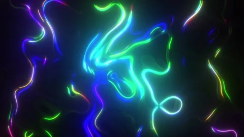 4K Neon Animated Liquid Background Video stock 120901776