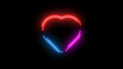 4k neon animation that forms love with colorful and black screen	 Stock Footage 264013018
