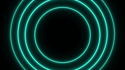 4K Neon Circle Loop Animation Background Stock Footage 320156318