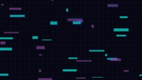 4K Neon Cyber Digital Glitch Motion Video Background Loop Stock Footage 340274147