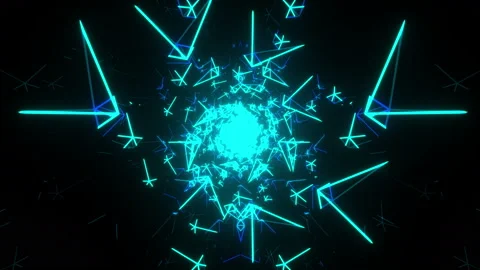 4k Neon Cybertech VJ Loop Video stock 124012012