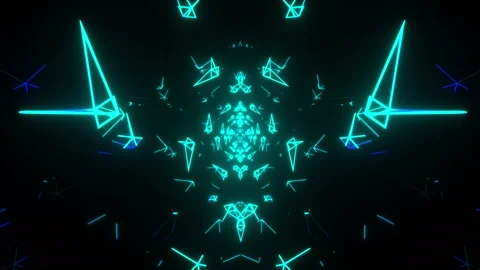 4k Neon Cybertech VJ Loop 库存影片 124012092