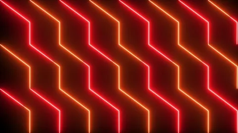 4K Neon design lines animation for greetings, nightclub, and event celebrations. Stock Footage 310602947