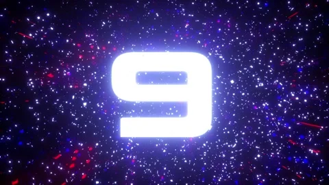 4k Neon Exploding Futuristic Countdown Video stock 137353225