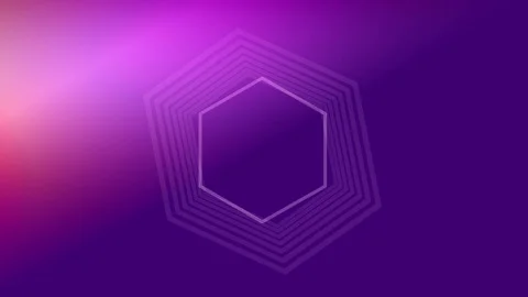 4K neon glowing hexagonal tunnel looping animation Stock Footage 114423846