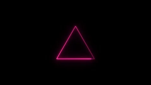 4k Neon Radial Concentric Triangle Animation Design. Stock Footage 302699952