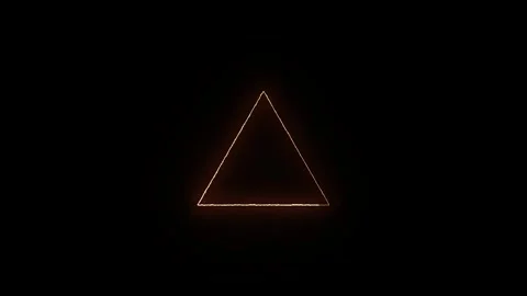 4k Neon Radial Concentric Triangle Animation Design. Stock Footage 302699957