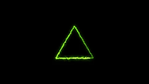 4k Neon Radial Concentric Triangle Animation Design. Stock Footage 302699977