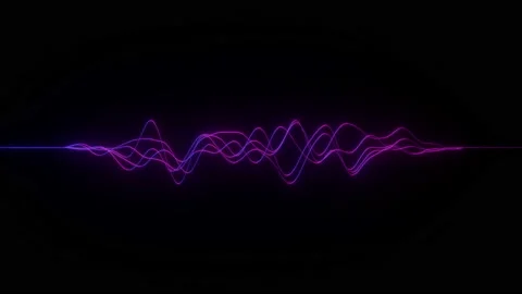 4K Neon waves. Abstract motion background. Loopable soundwaves visualization Stock Footage 141559480