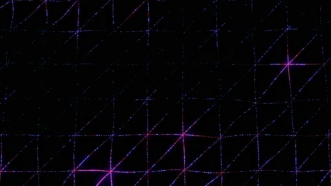 4k. NEON wireframe. Low poly grid. Glowing element Stock Footage 119729058