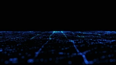 4k. NEON wireframe. Low poly grid. Glowing element. Stock Footage 119729227