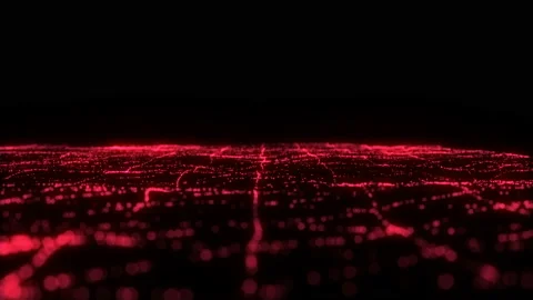 4k. NEON wireframe. Low poly grid. Glowing element Stock Footage 119729591