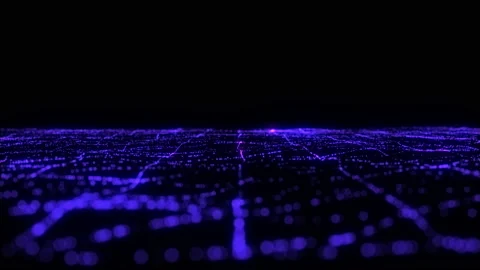 4k. NEON wireframe. Low poly grid. Glowing element Stock Footage 119729739