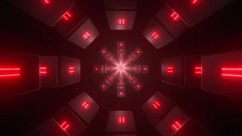 4k Nested Neon Boxes Tunnel Stock Footage 221355382