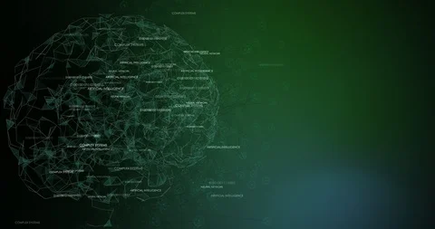 4K Neural Net AI Loop green Stock Footage 99626023