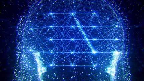 4k Neural Network Artificial Intelligence, Deep Learning, Singularity Stock Footage 254918092