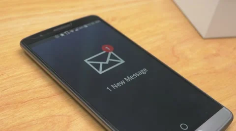 4K New Message Notification on Smartphone Stock Footage 63959334