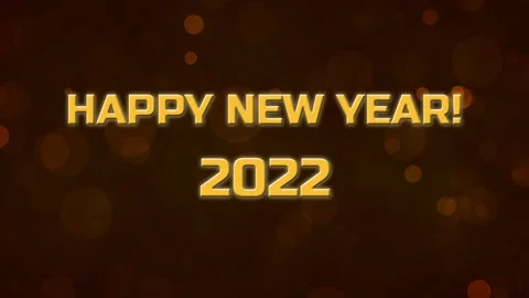 4K New Years Count Down. 2022. Black and Gold New Year 2022 countdown. Stock Footage