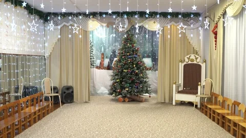 4K. New Year's interior with gift boxes under the Christmas tree. Stock Footage 229839270