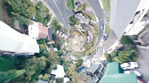 4k new zealand black hole drone shot Stock Footage