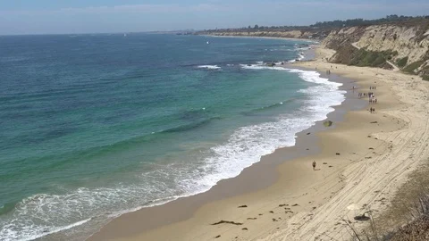 4K Newport Beach, Orange County - Crystal Cove Coastline Stock Footage 80011069