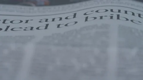 4K newspaper headline text macro print Stock Footage 107074669