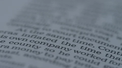 4K newspaper text macro Stock Footage 107074705