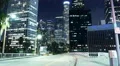 4K Night Cityscape Time Lapse 57 Traffic in LA Downtown Tilt Up 4k or 4k+ Resolution