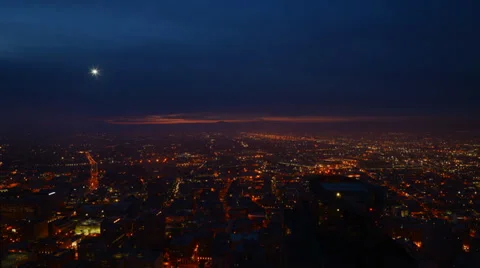4K Night to Day Transition Los Angeles Morning Cityscape Time Lapse -Zoom In- Vídeos de archivo 37092659