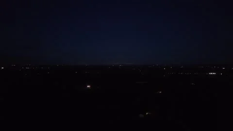 4K Night Landscape with Distant Lights on Horizon 库存影片 333708144