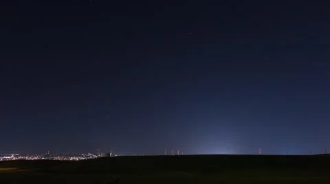 4K Night Time Lapse  First Calm then Wild Weather Stock Footage 54715147