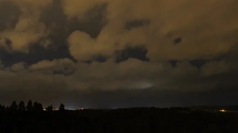 4K Night Time Lapse of Ragged Cold Front Clouds Stock Footage 54713245