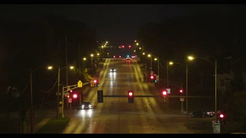 4K Night Time Traffic Timelapse Stock Footage 130578147