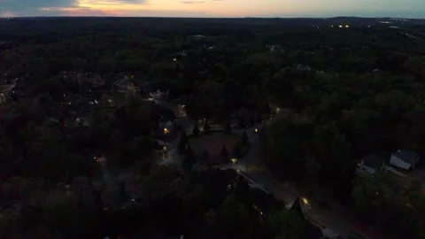 4K Night time view of an Atlanta Ga U.S neighborhood  in 2020 Stock Footage