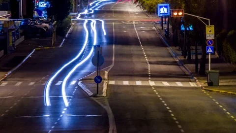 4K Night Tracer Stock Footage 71598535