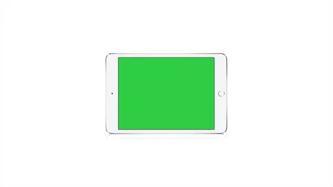 4K No Name Blank Tablet Computer, Green Screen, Blank Concept Stock Footage 76230046