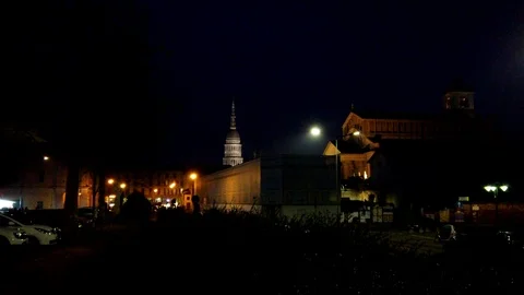 4k Novara view at night Stock Footage 102398199