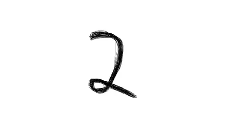 4K Number 2 Animated Scribble Doodle Two Video stock 72167780