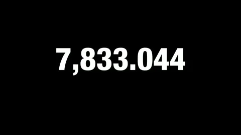 4K Number Counter Transparent Background for Amount Concepts Stock Footage 316835902