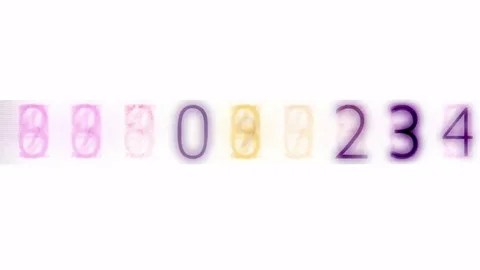 4k Numbers scrolling across screen finance digital tech data background. Stock Footage 71363634